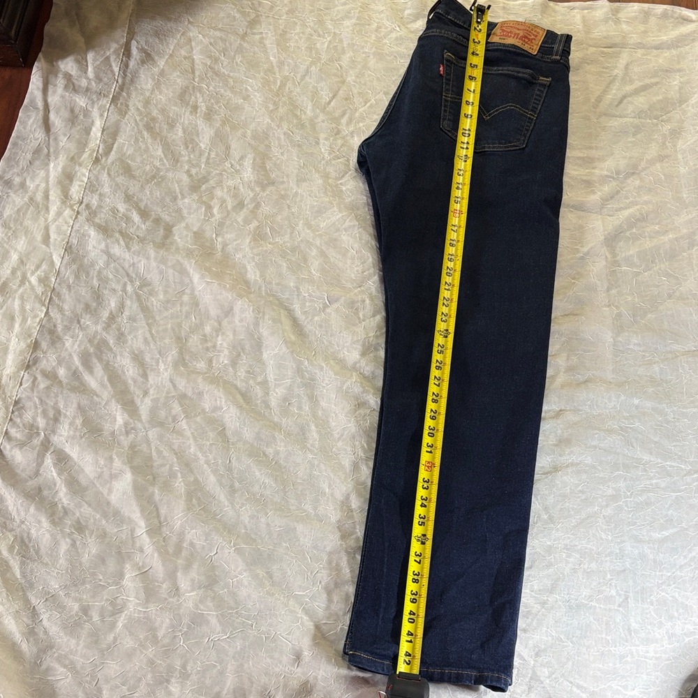 Men's Straight Jeans in Dark Indigo - Classic Straight Fit - Picture 4 of 10